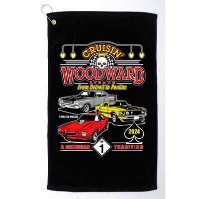Crusin Woodward Woodward Ave Detroit To Pontiac A Michigan Tradition 2024 Golf Towel