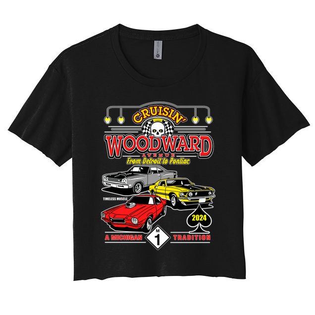 Crusin Woodward Woodward Ave Detroit To Pontiac A Michigan Tradition 2024 Crop Top