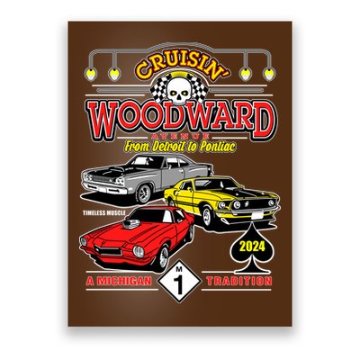 Crusin Woodward Woodward Ave Detroit To Pontiac A Michigan Tradition 2024 Poster
