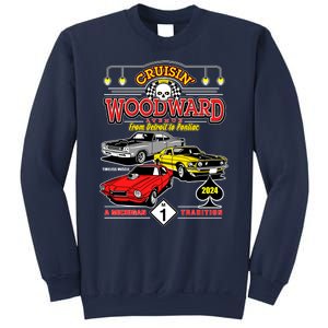 Crusin Woodward Woodward Ave Detroit To Pontiac A Michigan Tradition 2024 Sweatshirt