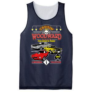 Crusin Woodward Woodward Ave Detroit To Pontiac A Michigan Tradition 2024 Mesh Reversible Basketball Jersey Tank