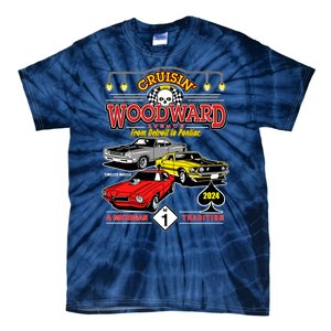 Crusin Woodward Woodward Ave Detroit To Pontiac A Michigan Tradition 2024 Tie-Dye T-Shirt