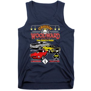 Crusin Woodward Woodward Ave Detroit To Pontiac A Michigan Tradition 2024 Tank Top