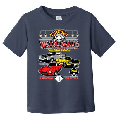 Crusin Woodward Woodward Ave Detroit To Pontiac A Michigan Tradition 2024 Toddler T-Shirt