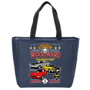 Crusin Woodward Woodward Ave Detroit To Pontiac A Michigan Tradition 2024 Zip Tote Bag