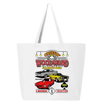 Crusin Woodward Woodward Ave Detroit To Pontiac A Michigan Tradition 2024 25L Jumbo Tote