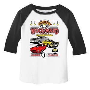 Crusin Woodward Woodward Ave Detroit To Pontiac A Michigan Tradition 2024 Toddler Fine Jersey T-Shirt