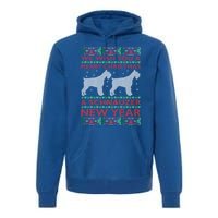 Cool We Wish You A Merry Christmas Schnauzer Ugly Sweater Gift Premium Hoodie