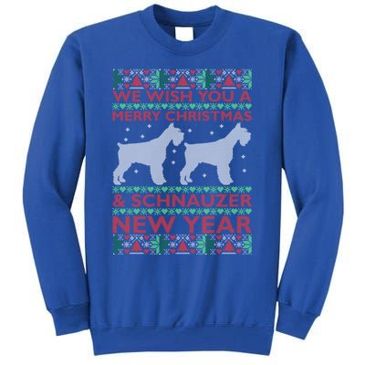 Cool We Wish You A Merry Christmas Schnauzer Ugly Sweater Gift Tall Sweatshirt