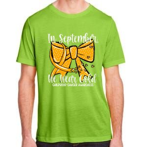 Coquette We Wear Gold Ribbon Hood Cancer Awareness Cute Gift Adult ChromaSoft Performance T-Shirt