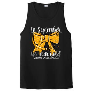 Coquette We Wear Gold Ribbon Hood Cancer Awareness Cute Gift PosiCharge Competitor Tank