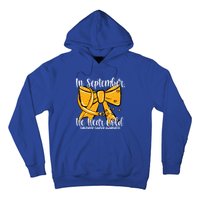 Coquette We Wear Gold Ribbon Hood Cancer Awareness Cute Gift Hoodie