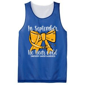 Coquette We Wear Gold Ribbon Hood Cancer Awareness Cute Gift Mesh Reversible Basketball Jersey Tank