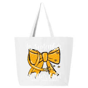 Coquette We Wear Gold Ribbon Hood Cancer Awareness Cute Gift 25L Jumbo Tote