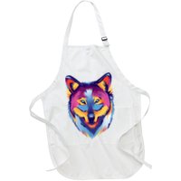 Colorful Wolf Wild Animal Apron