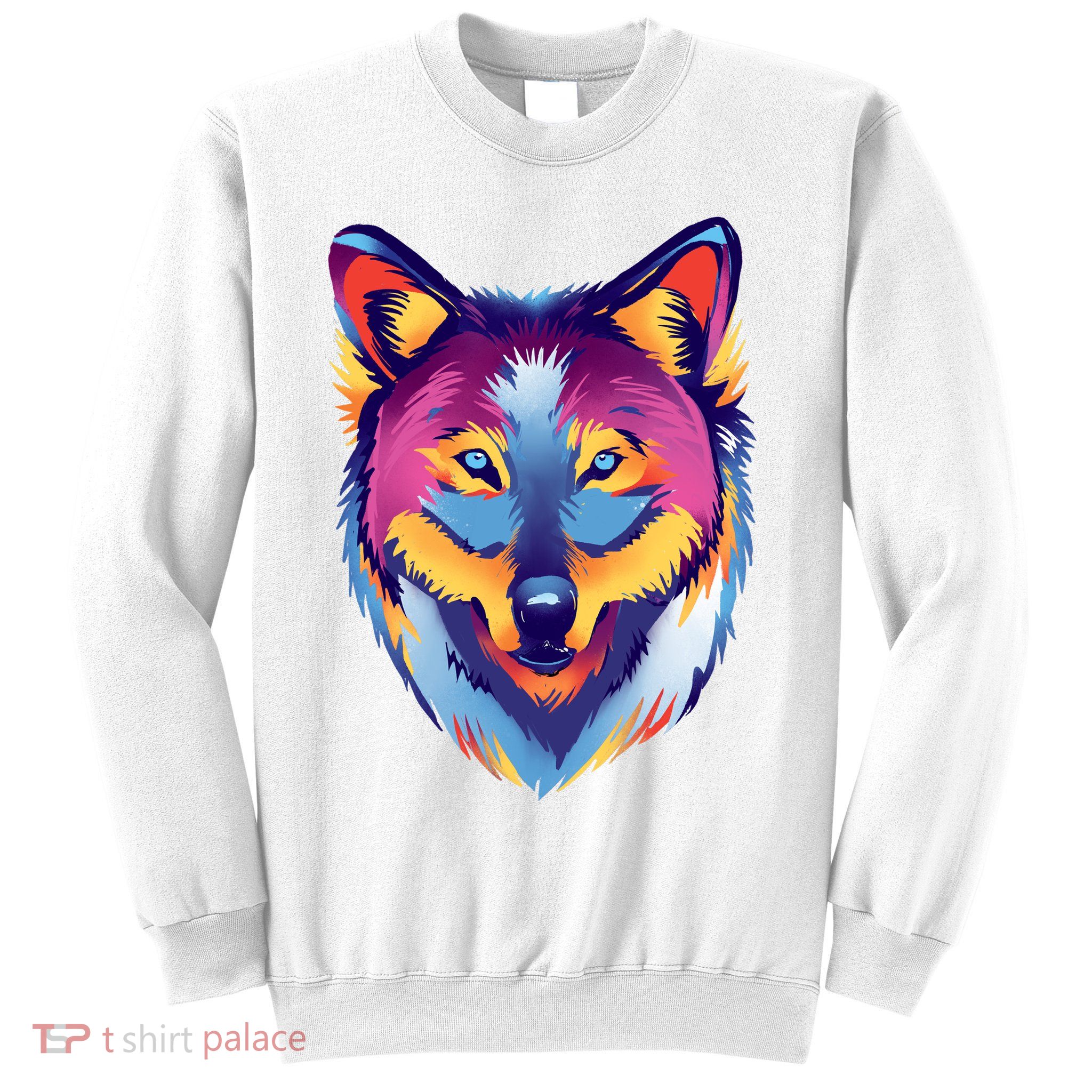 Colorful Wolf Wild Animal Sweatshirt