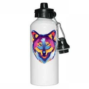 Colorful Wolf Wild Animal Aluminum Water Bottle