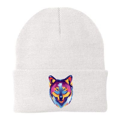 Colorful Wolf Wild Animal Beanie