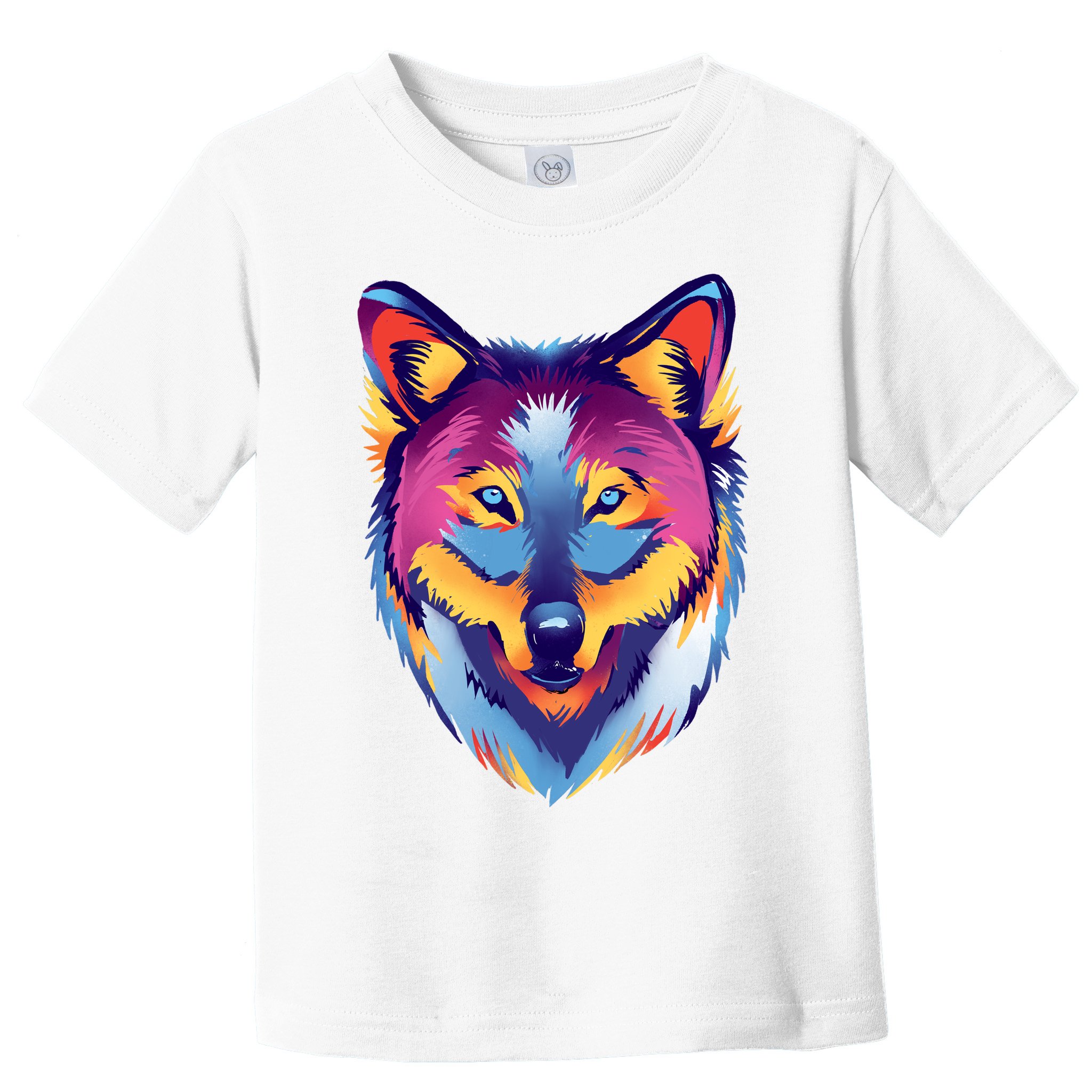 Colorful Wolf Wild Animal Toddler T-Shirt