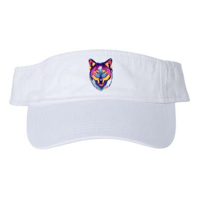 Colorful Wolf Wild Animal Valucap Bio-Washed Visor