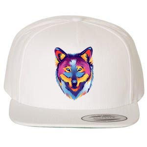 Colorful Wolf Wild Animal Wool Snapback Cap