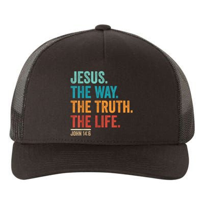 Christian Worship Women Men Jesus The Way Truth Life Yupoong Adult 5-Panel Trucker Hat