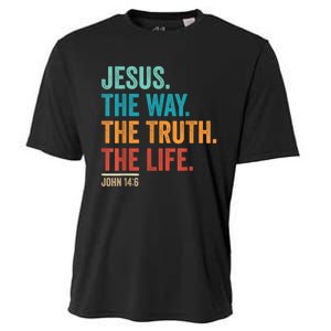 Christian Worship Women Men Jesus The Way Truth Life Cooling Performance Crew T-Shirt