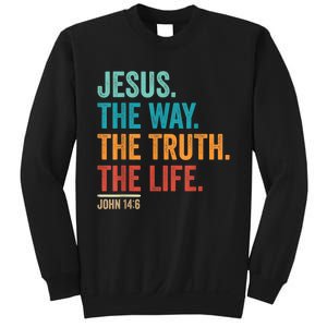 Christian Worship Women Men Jesus The Way Truth Life Sweatshirt