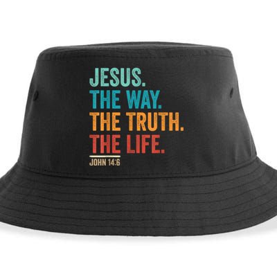 Christian Worship Women Men Jesus The Way Truth Life Sustainable Bucket Hat