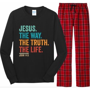 Christian Worship Women Men Jesus The Way Truth Life Long Sleeve Pajama Set