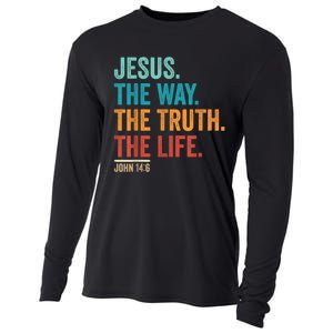 Christian Worship Women Men Jesus The Way Truth Life Cooling Performance Long Sleeve Crew