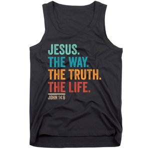 Christian Worship Women Men Jesus The Way Truth Life Tank Top