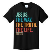 Christian Worship Women Men Jesus The Way Truth Life Kids T-Shirt