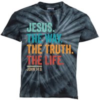 Christian Worship Women Men Jesus The Way Truth Life Kids Tie-Dye T-Shirt