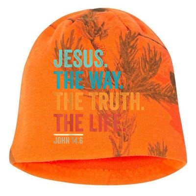 Christian Worship Women Men Jesus The Way Truth Life Kati - Camo Knit Beanie