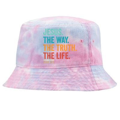 Christian Worship Women Men Jesus The Way Truth Life Tie-Dyed Bucket Hat