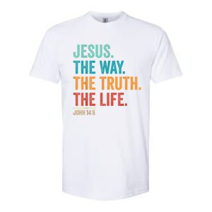 Christian Worship Women Men Jesus The Way Truth Life Softstyle CVC T-Shirt