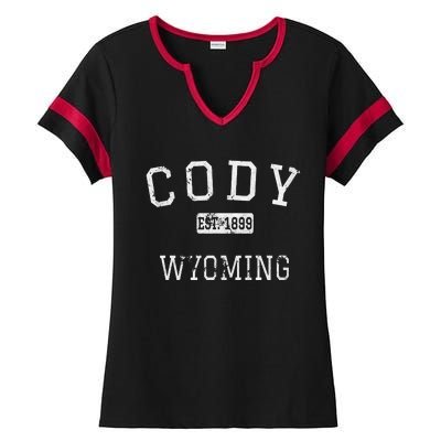 Cody Wyoming WY Vintage Ladies Halftime Notch Neck Tee