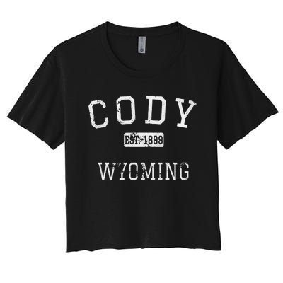 Cody Wyoming WY Vintage Women's Crop Top Tee