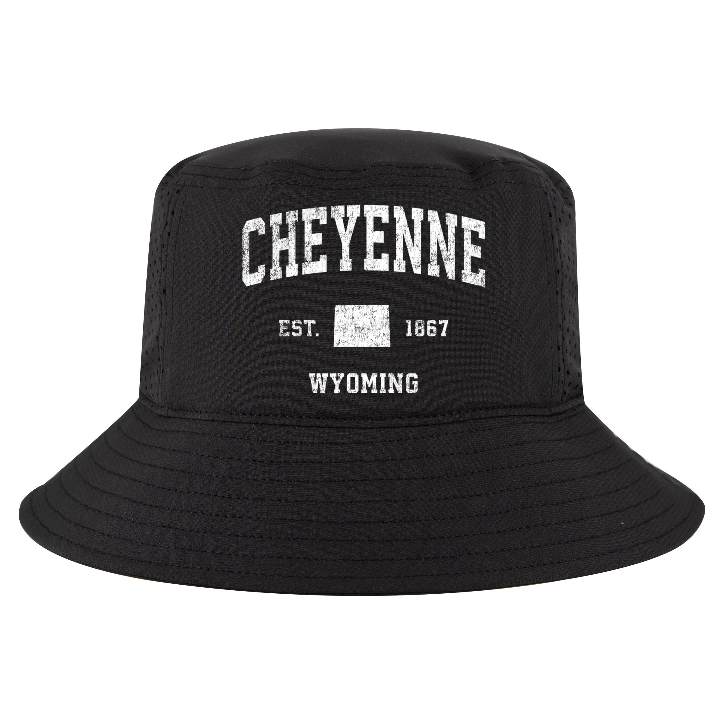 Cheyenne Wyoming Wy Vintage Sports Cool Comfort Performance Bucket Hat