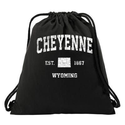 Cheyenne Wyoming Wy Vintage Sports Drawstring Bag