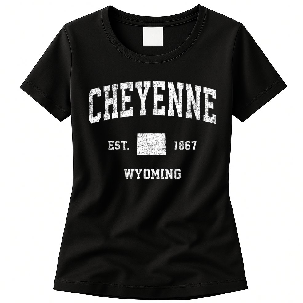 Cheyenne Wyoming Wy Vintage Sports Womens T-Shirt