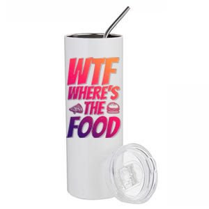 Cool Wtf Where The Food Spicy Food Lover Wine Lovers Meaningful Gift Stainless Steel Tumbler