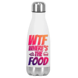 Cool Wtf Where The Food Spicy Food Lover Wine Lovers Meaningful Gift Stainless Steel Insulated Water Bottle