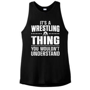 Cool Wrestling Wrestler Coach Wrestle Sports Ladies PosiCharge Tri-Blend Wicking Tank