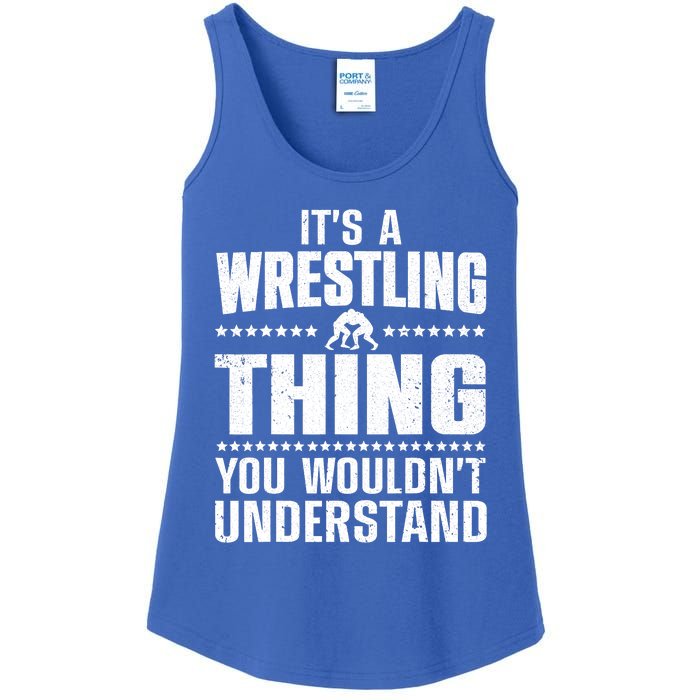 Cool Wrestling Wrestler Coach Wrestle Sports Ladies Essential Tank