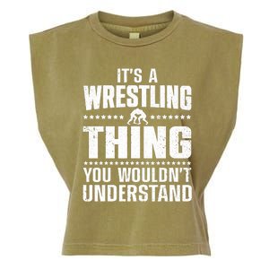 Cool Wrestling Wrestler Coach Wrestle Sports Garment-Dyed Women's Muscle Tee