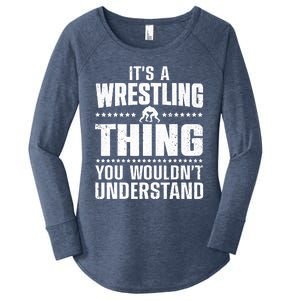 Cool Wrestling Wrestler Coach Wrestle Sports Women's Perfect Tri Tunic Long Sleeve Shirt