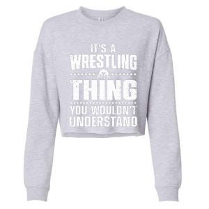 Cool Wrestling Wrestler Coach Wrestle Sports Cropped Pullover Crew