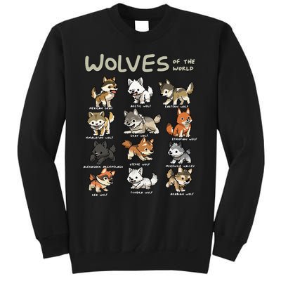 Chibi Wolf Wolves Animals Of The World Wolf Lover Sweatshirt